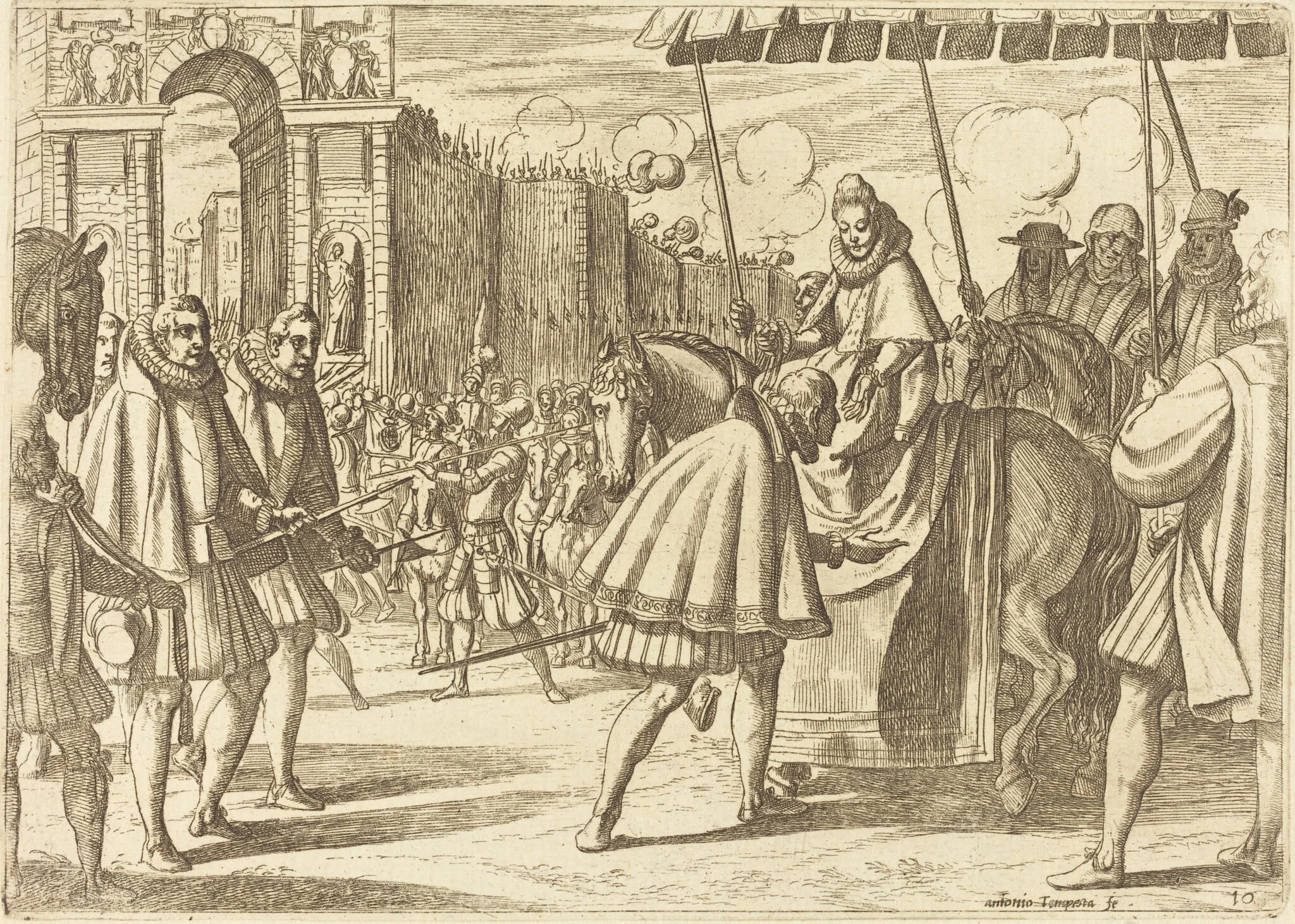 Triumphal Entry of Margaret of Austria, detail