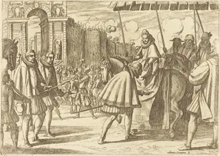 Triumphal Entry of Margaret of Austria, by Antonio Tempesta, ink, 1612
