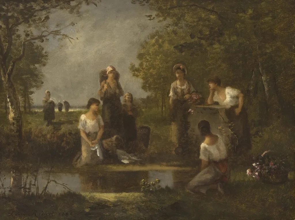 The Spring, by Léon Richet, oil, 1892
