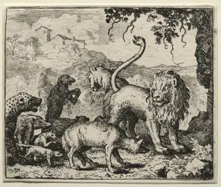 Reynard the Fox:  First Complaint of the Wolf, by Allart van Everdingen, 1662