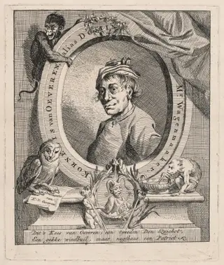 Kees van Oeveren, by Jan Stolker, ink, 1764