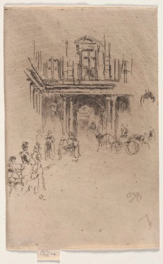 A Corner of the Palais Royal, detail