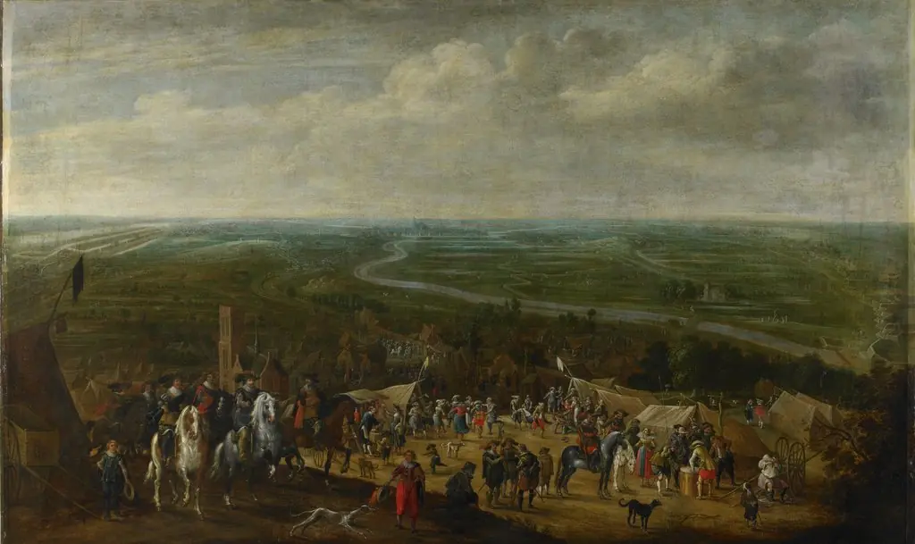 Prince Frederik Hendrik at the siege of 's-Hertogenbosch, 1629, by Paulus van Hillegaert, oil, 1631