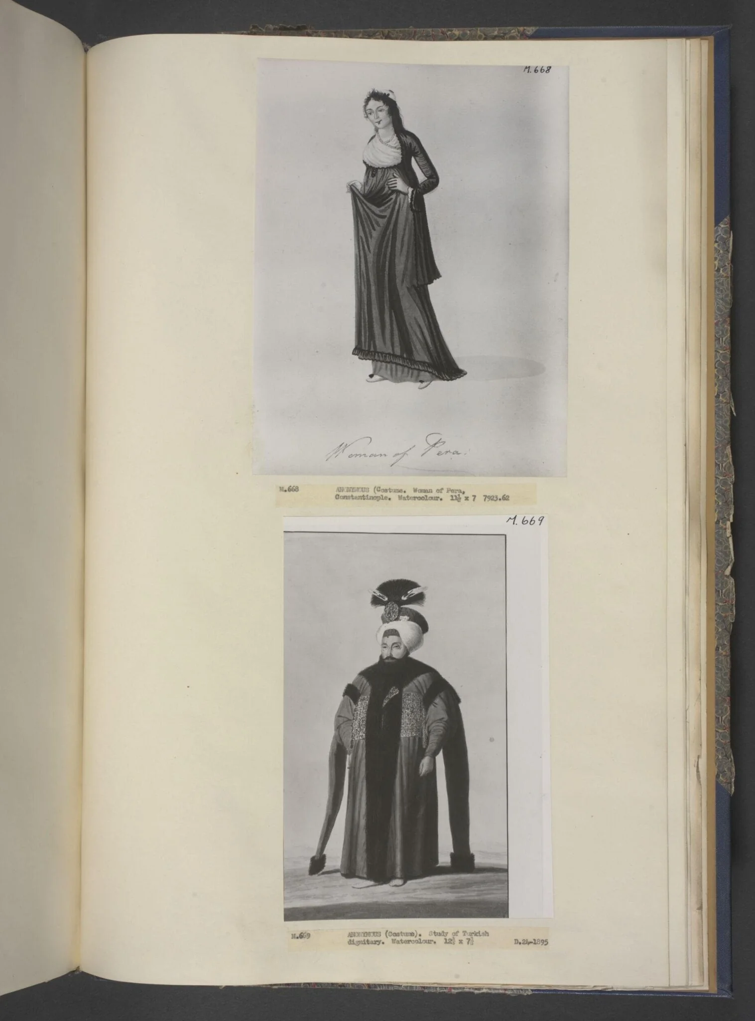 Drawings of Costumes, detail