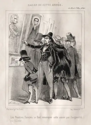 Les Peintres français se font remarquer cette année par l'originalité de leur toilette, by Charles Vernier, 1840