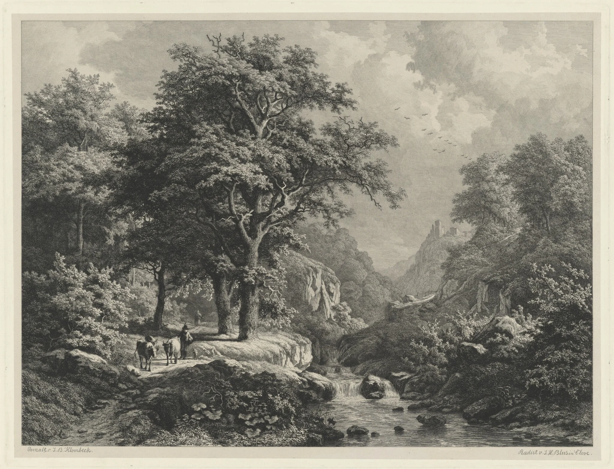 Mountainous Landscape with a Brook, detail