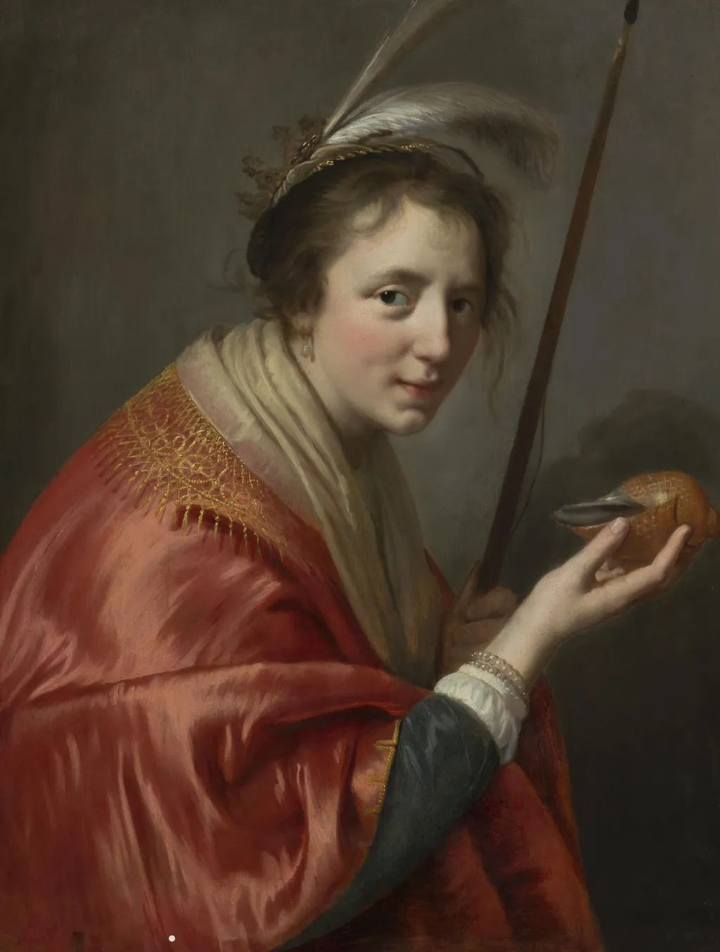 Portrait of a Young Woman as Granida, by Paulus Moreelse, oil, 1614