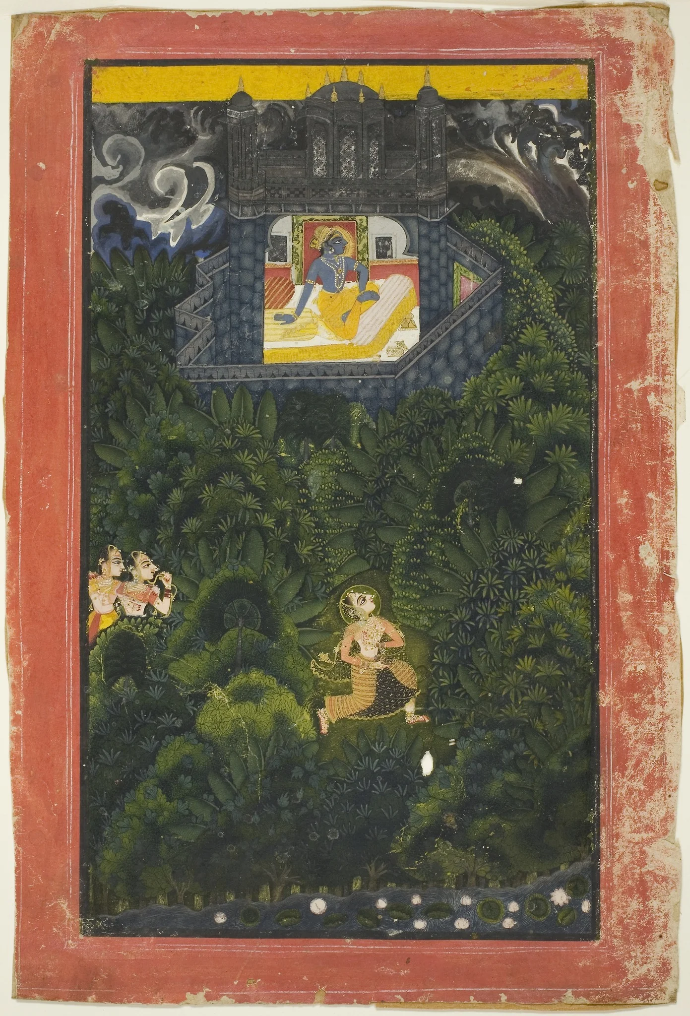Abhisarika Nayika (Heroine Running to Meet her Lover), detail