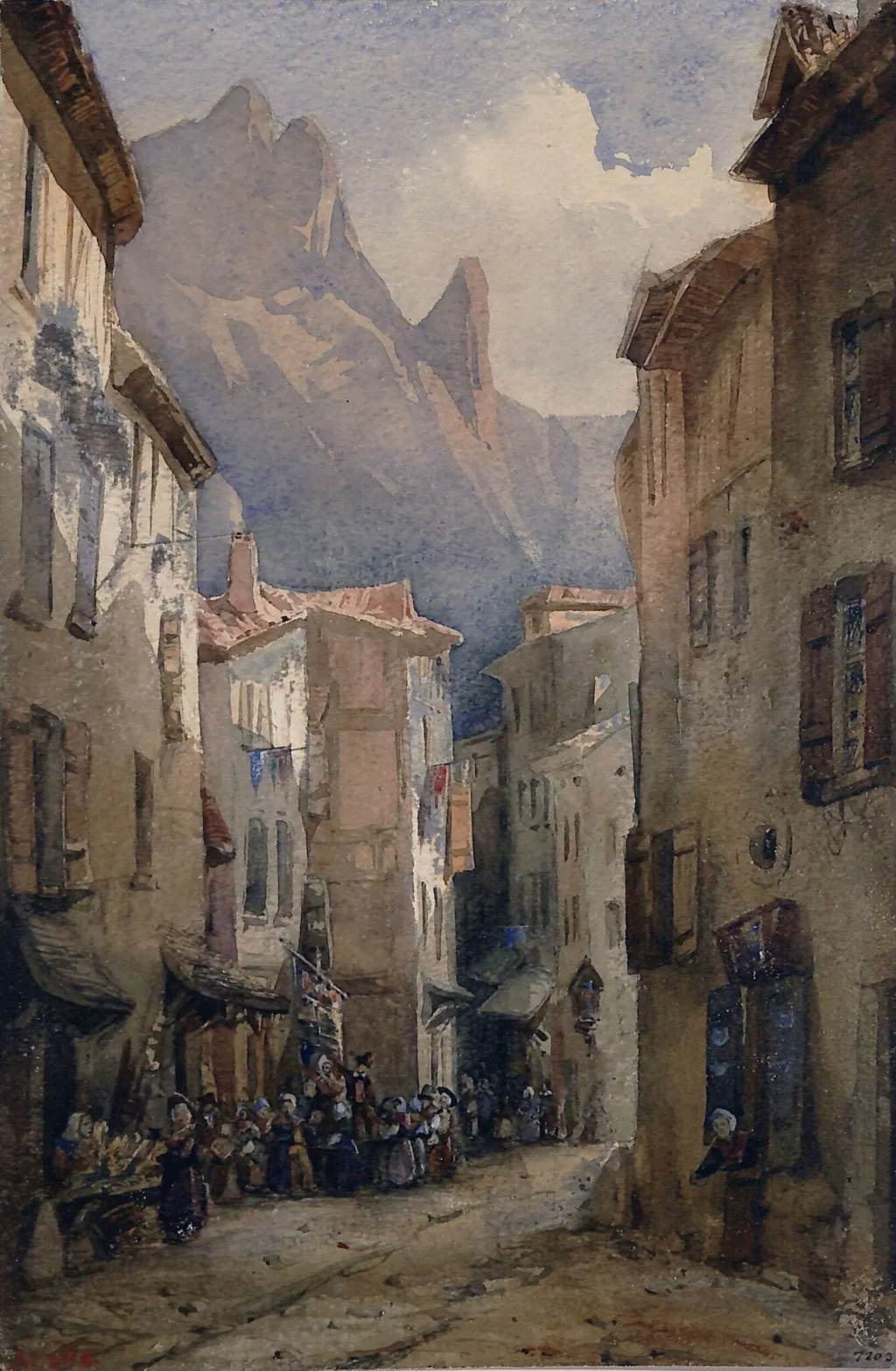 Isella, Simplon Pass, by Seide, watercolor, 1800