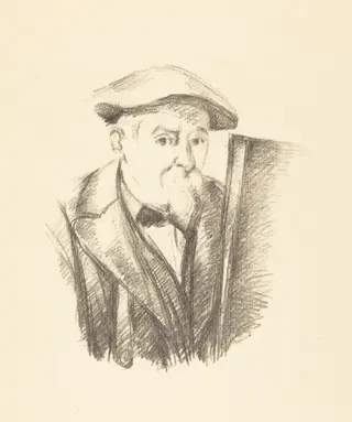 Self-Portrait, by Paul Cézanne, ink, 1898