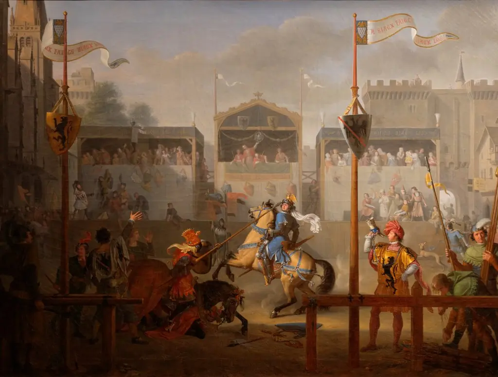 The Tournament, by Pierre Révoil, oil, 1812