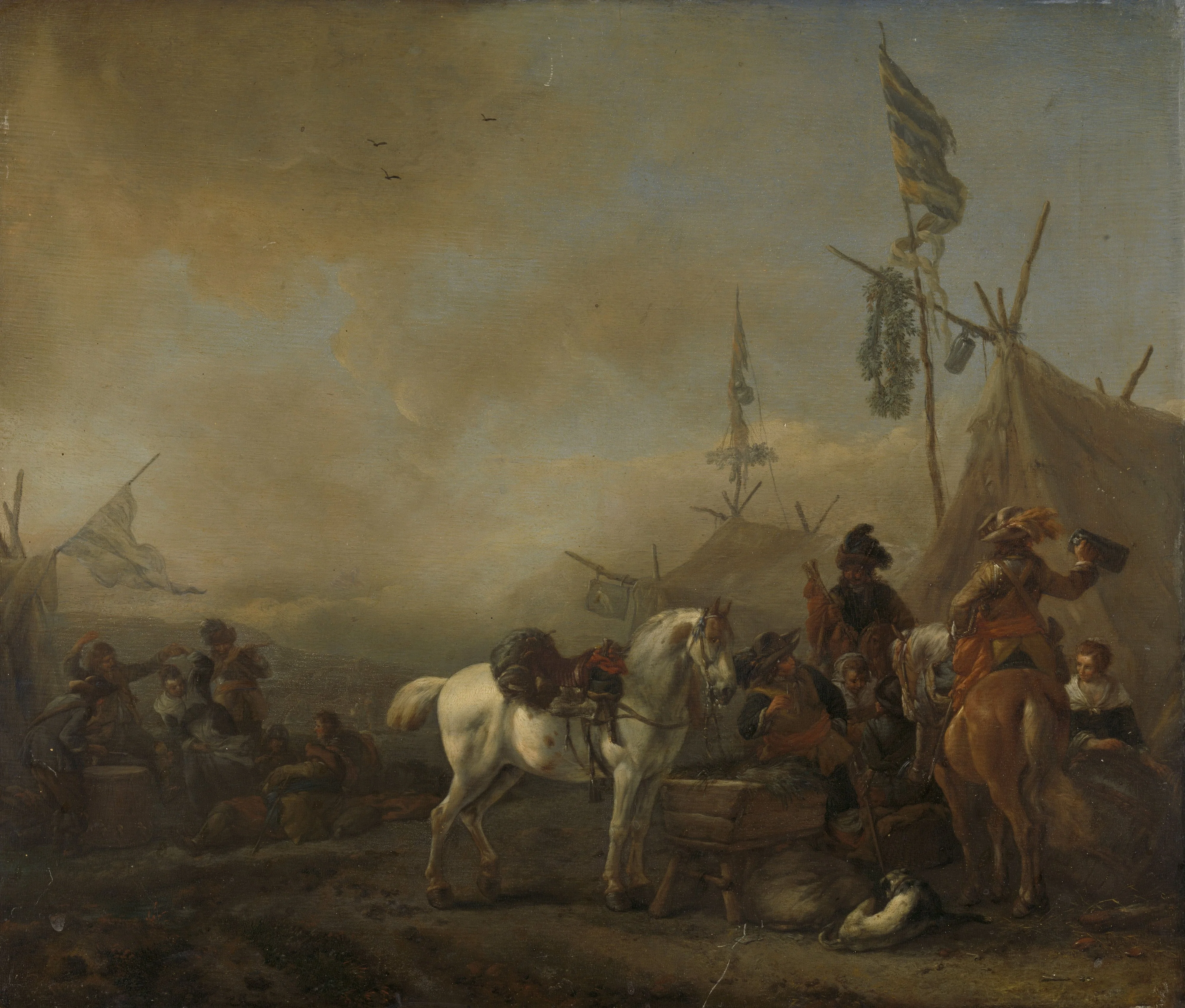 An army camp, detail