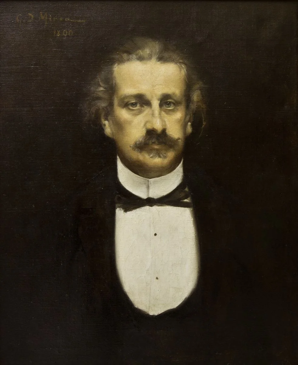 Portretul scriitorului Alexandru Odobescu, detail