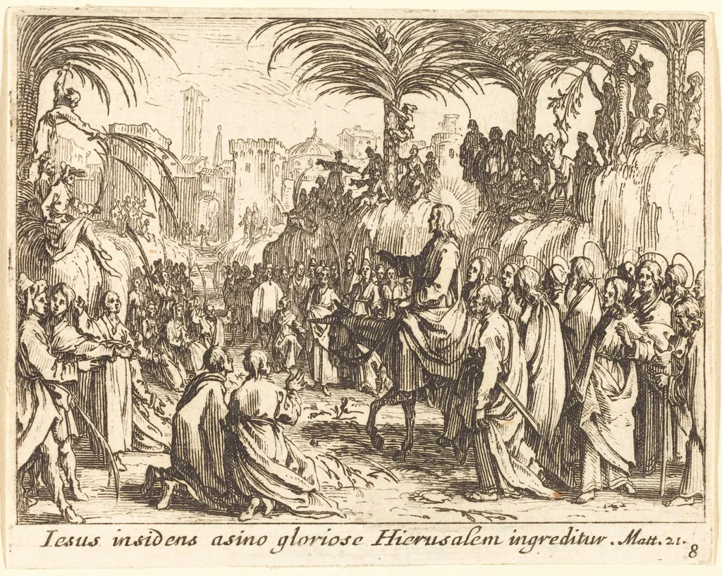 The Entry into Jerusalem, by Jacques Callot, ink, 1635