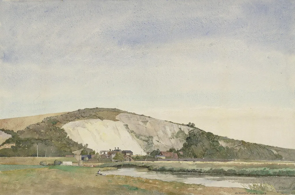Pepper's Quarry, Amberley, by Derwent Wood, watercolor, 1923
