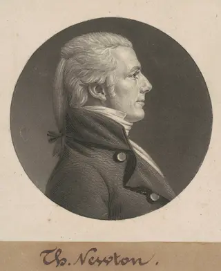 Thomas Newton, Jr., by Charles B. J. Févret de Saint-Mémin, ink, 1806