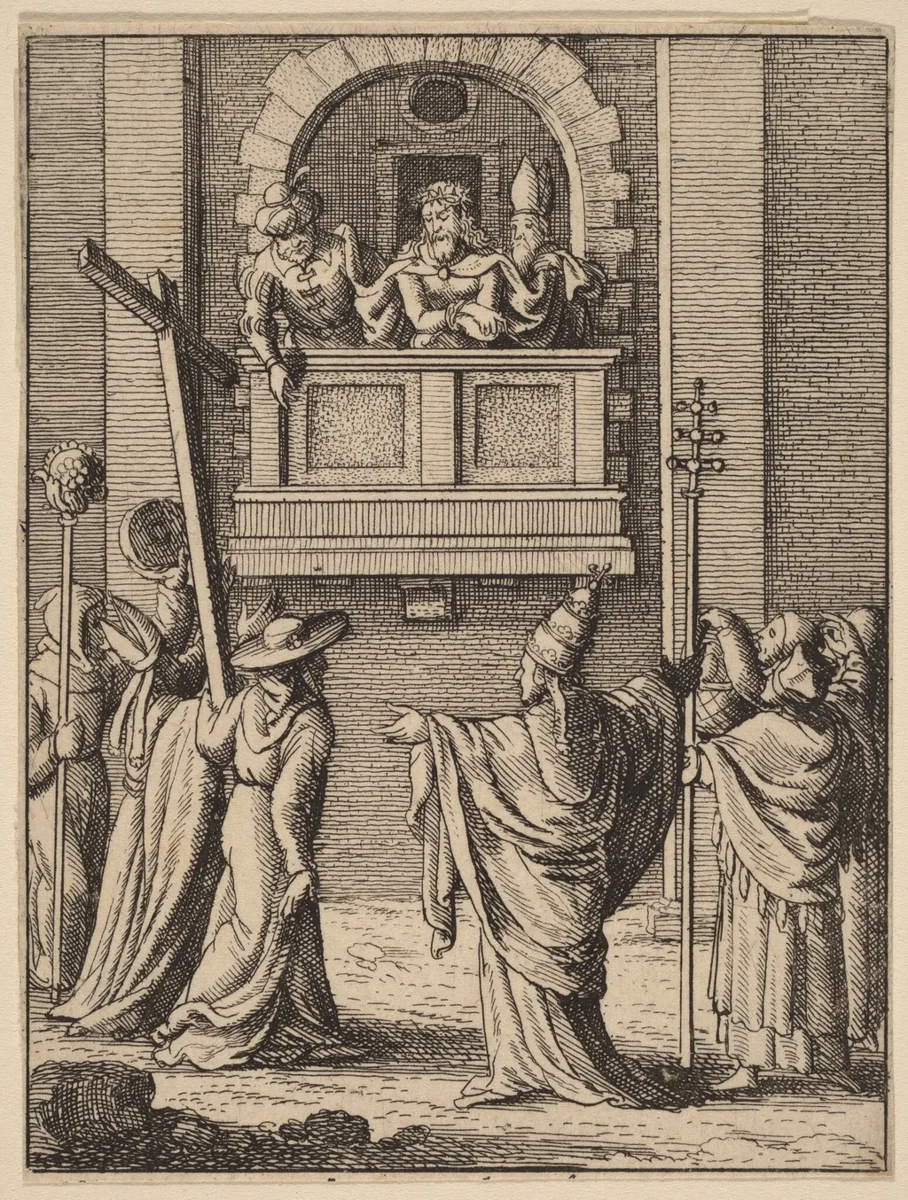 Ecce Homo, by Wenceslaus Hollar, ink, 1642
