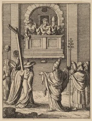 Ecce Homo, by Wenceslaus Hollar, ink, 1642