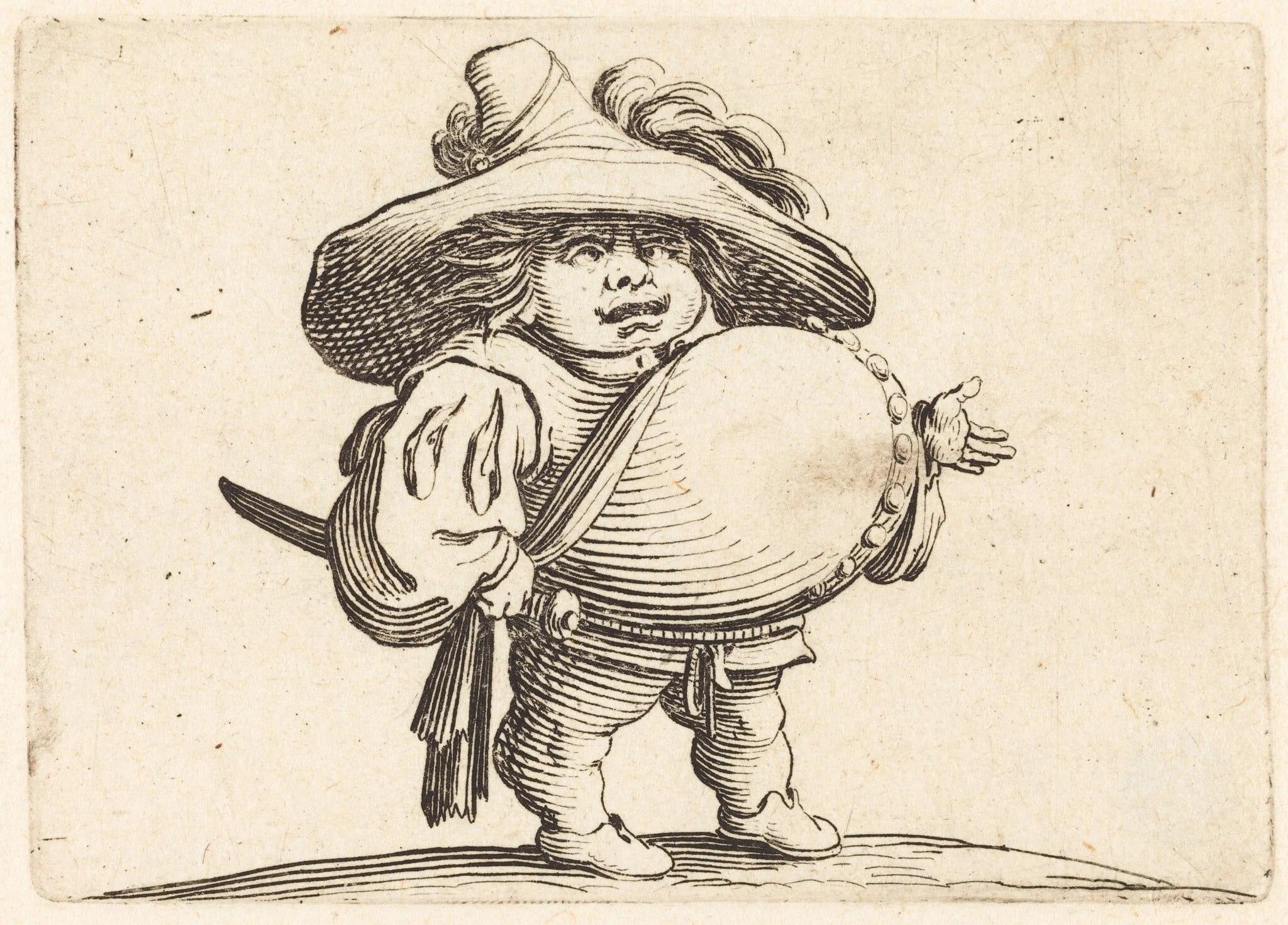 Man with Big Belly, detail