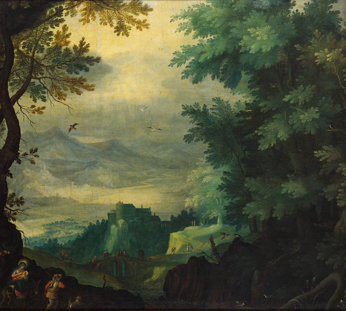Landscape with the Flight into Egypt, detail
