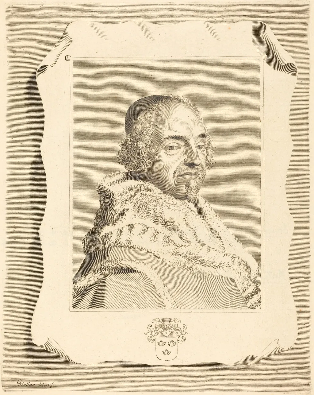François-Théodore de Nesmond, by Claude Mellan, ink, 1643