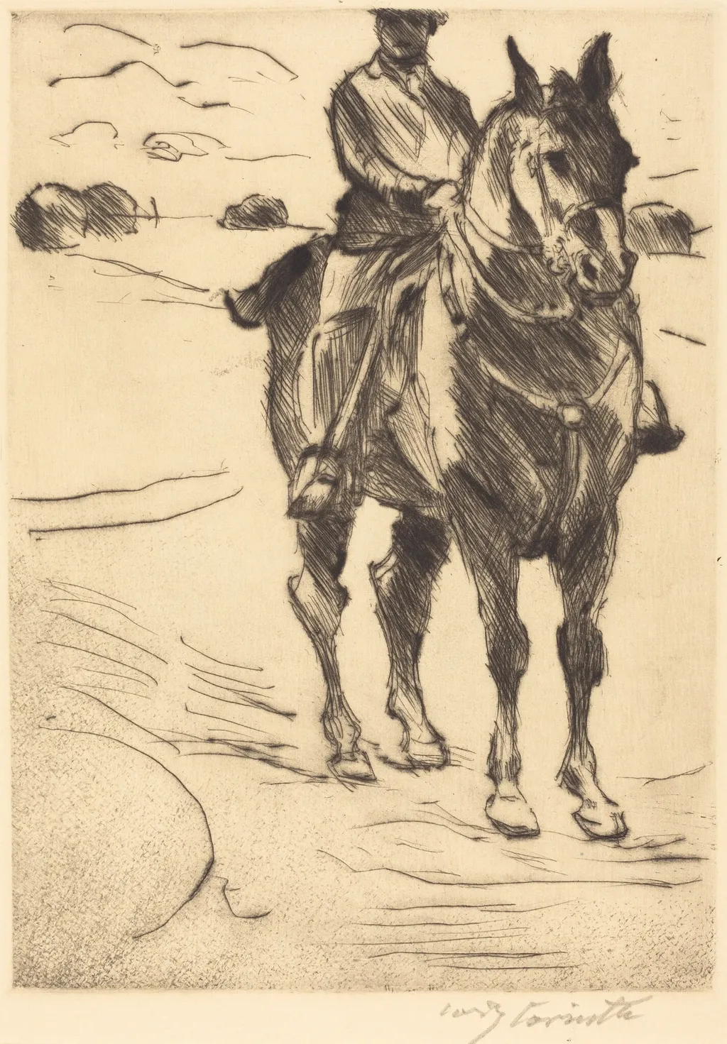 Reiter II (Horseman II), by Lovis Corinth, ink, 1916