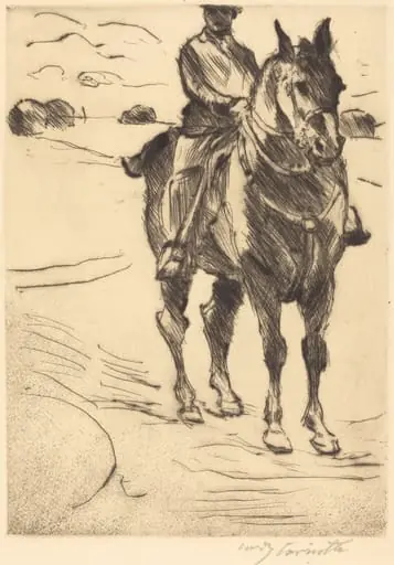 Reiter II (Horseman II), by Lovis Corinth, ink, 1916