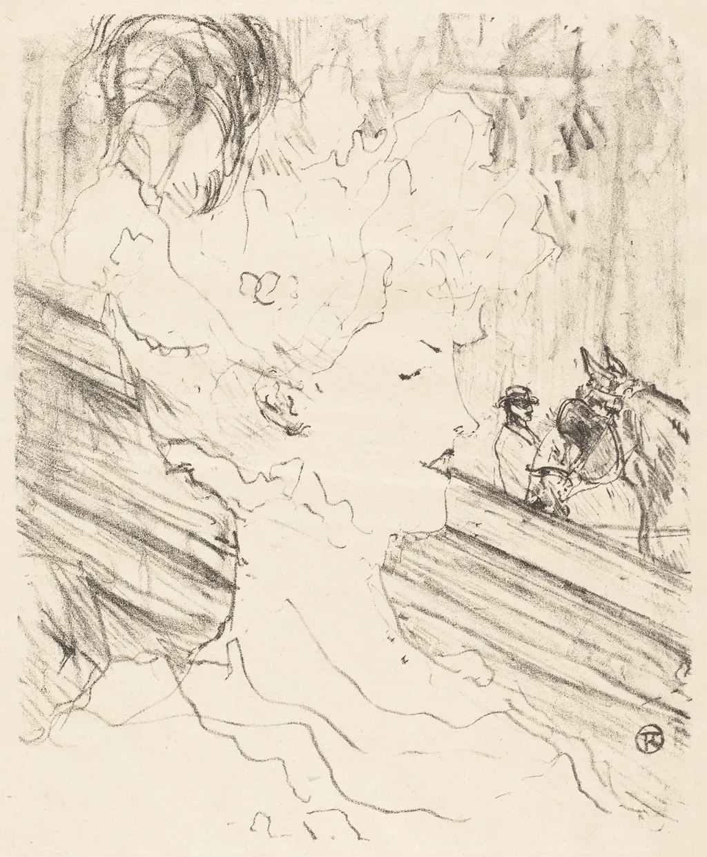 Emilienne d'Alençon, by Henri de Toulouse-Lautrec, ink, 1896