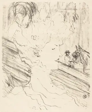 Emilienne d'Alençon, by Henri de Toulouse-Lautrec, ink, 1896
