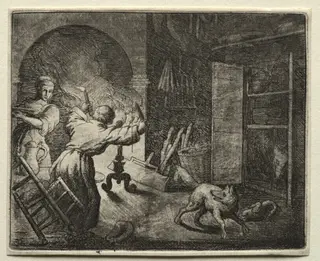 Reynard the Fox:  Reynard Steals a Capon, by Allart van Everdingen, 1662