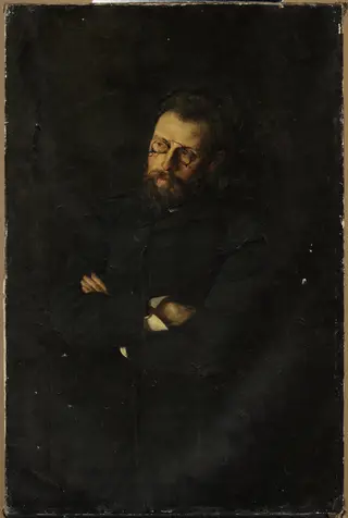 Portrait of Erazm Piltz, by Jan Ciągliński, oil, 1893