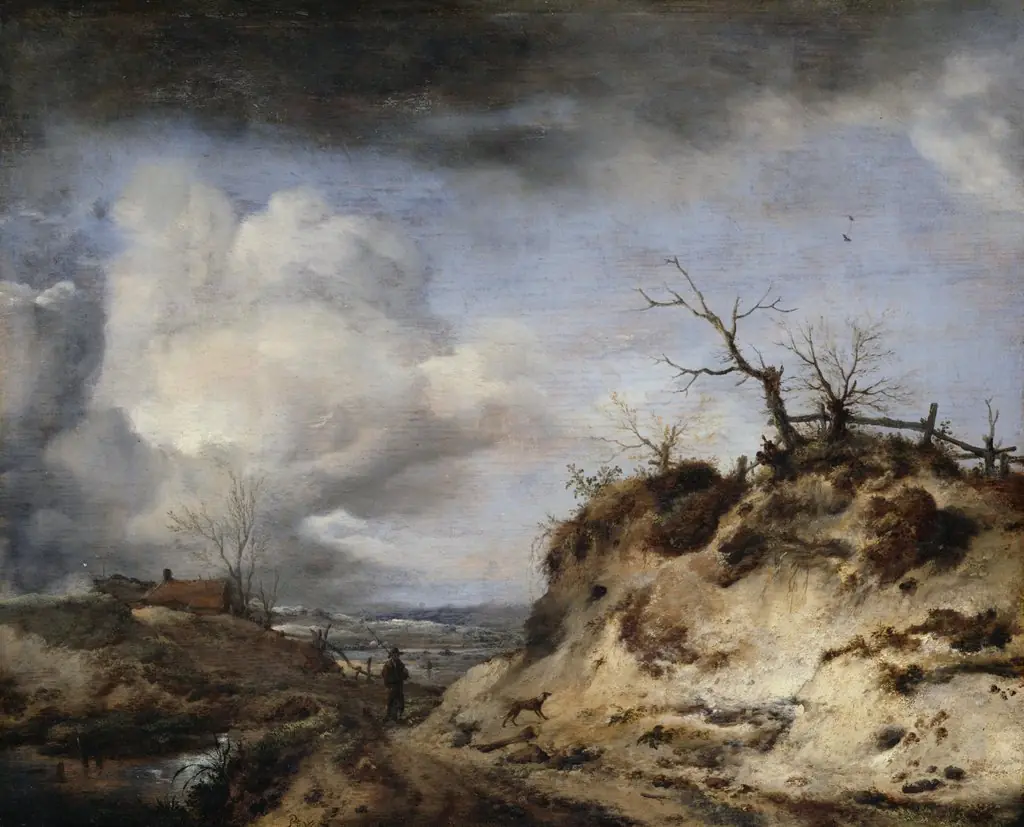 Path through the Dunes, by Philips Wouwerman, oil, 1655