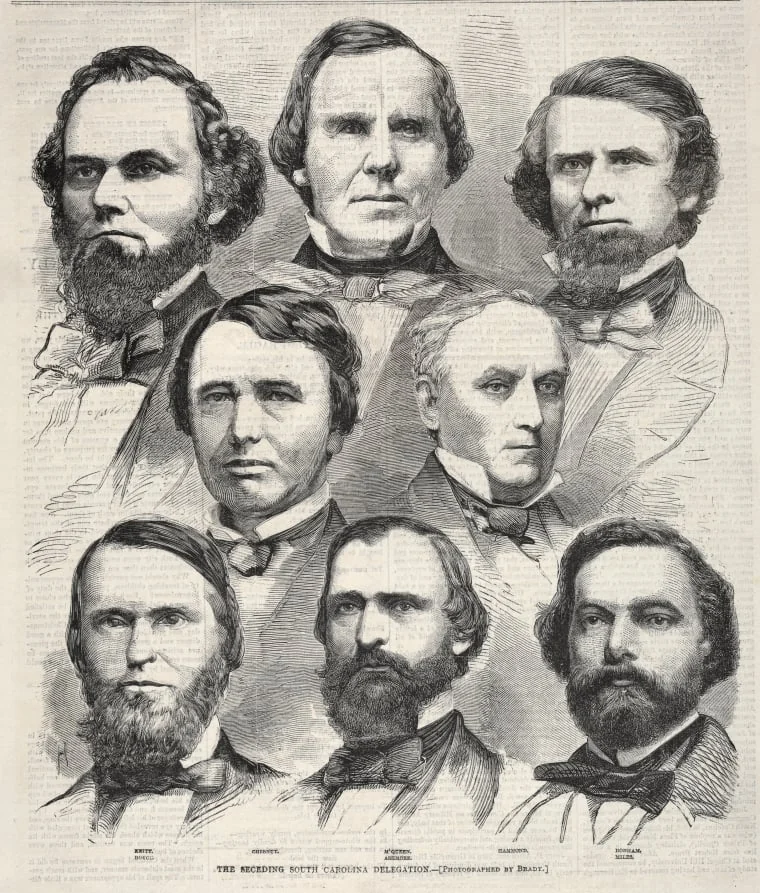 The Seceding South Carolina Delegation, detail