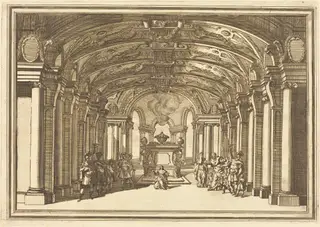 Il Greco in Troia: Plate 8, by Arnold von Westerhout, ink, 1688