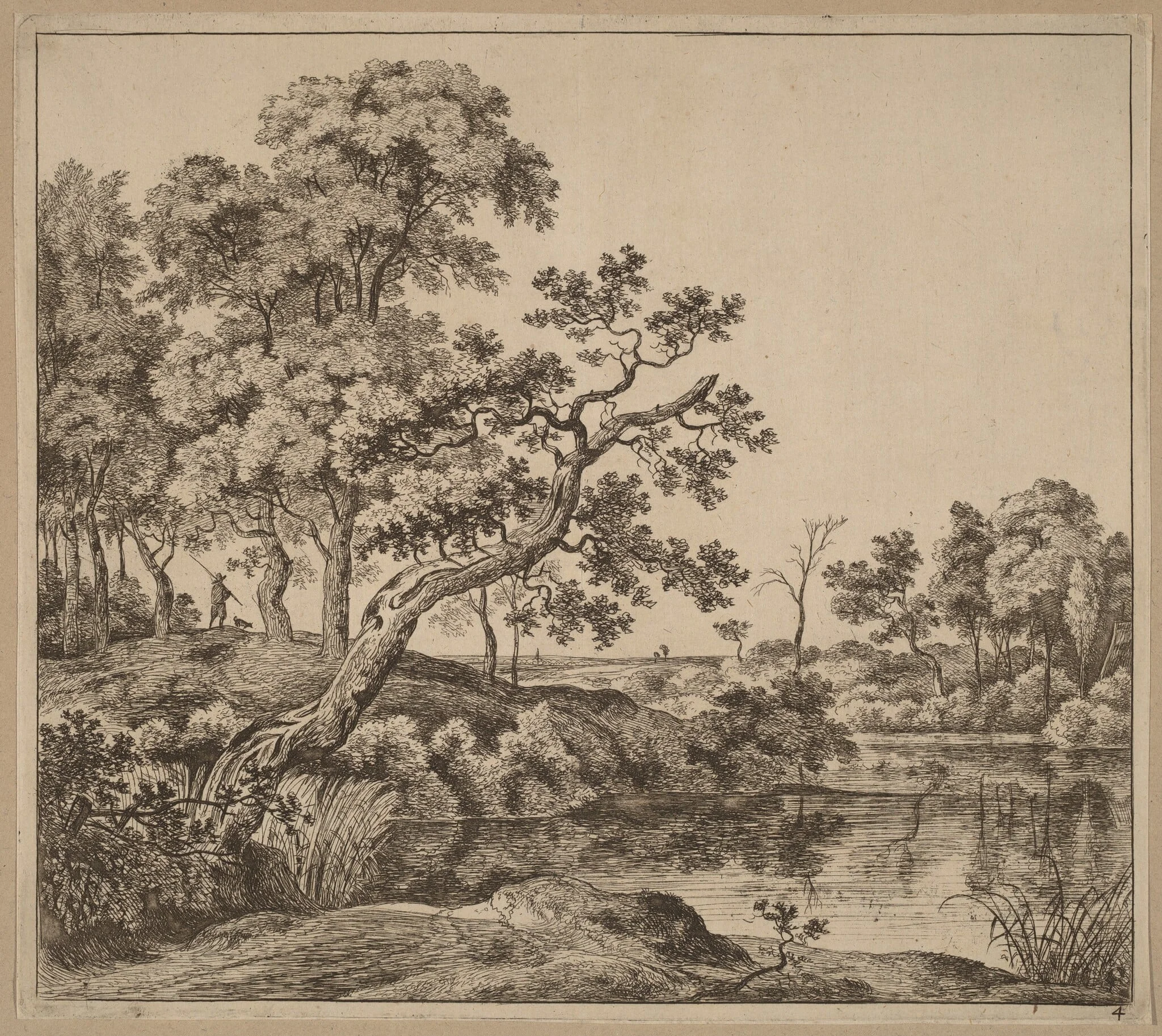 Landscape with a Bending Tree, detail