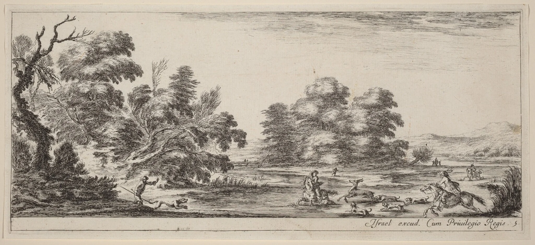Landscape with Deer Hunt, detail