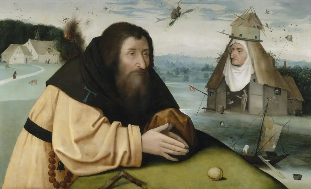 The Temptations of Saint Anthony, by Hieronymus Bosch, oil, 1510
