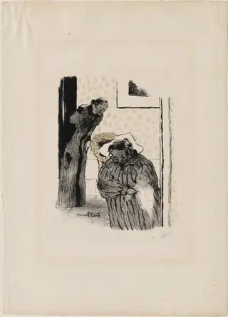 Interior (Intérieur), by Édouard Vuillard, ink, 1893