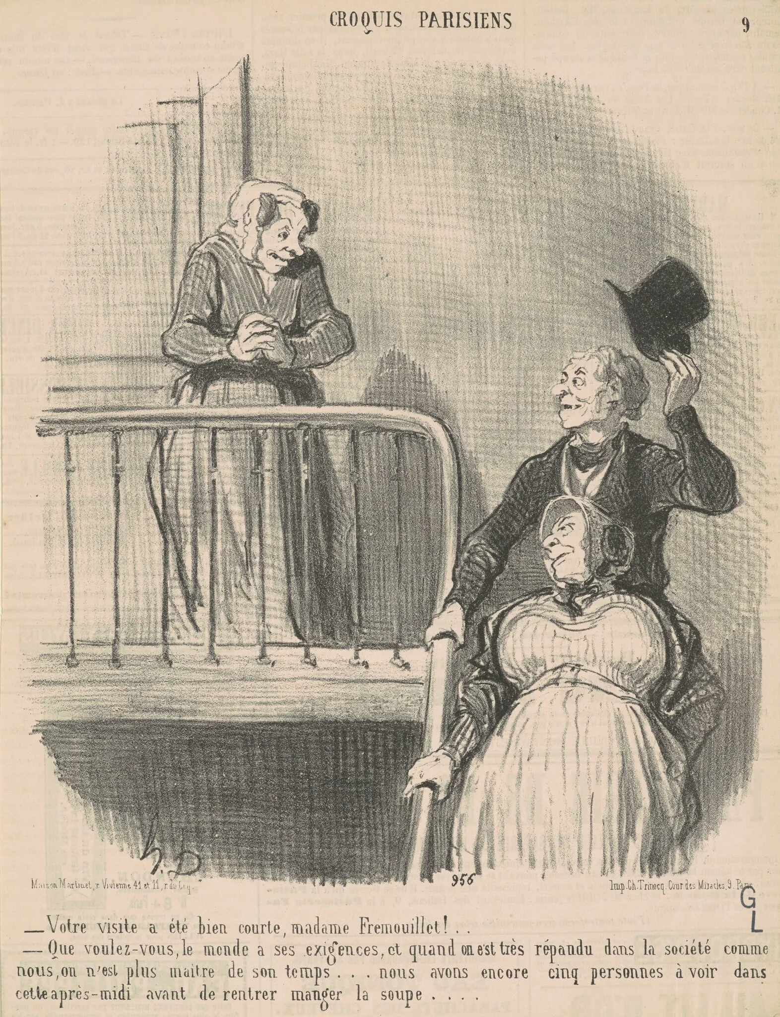 Votre visite a été bien courte ..., detail