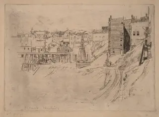 Cleveland, Ohio, by Joseph Rodefer DeCamp, ink, 1883