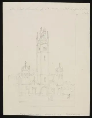 The New Church of St. Mary - Old Hagerston [sic], July 1827, by T. H. Shepherd, 1827