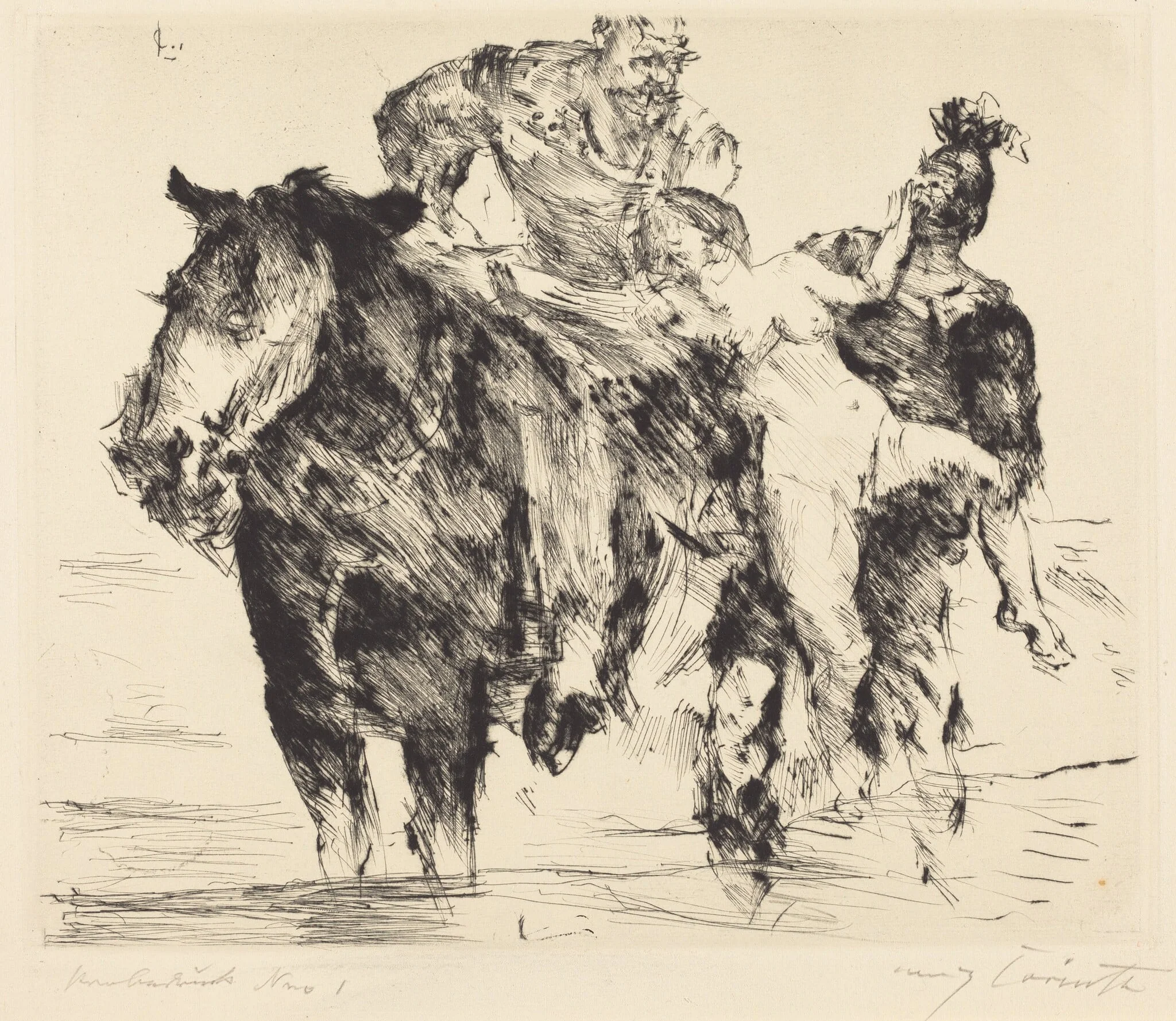 Frauenräuber (Rape), detail