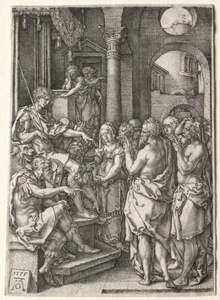 The Story of Susanna: Susanna Accused of Adultery, by Heinrich Aldegrever, 1555