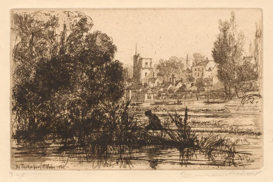 Hamerton's Portfolio III: Twickenham Church, detail