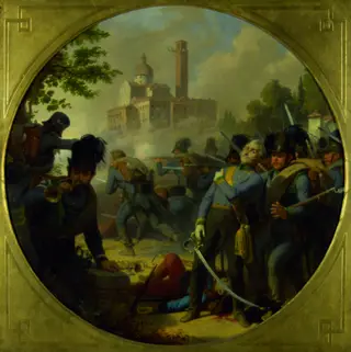 The capture of Vicenza in 1848, by Karl von Blaas, oil, 1869