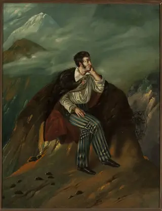 Portrait of Adam Mickiewicz on the rock of Judah, by Walenty Wańkowicz, oil, 1831