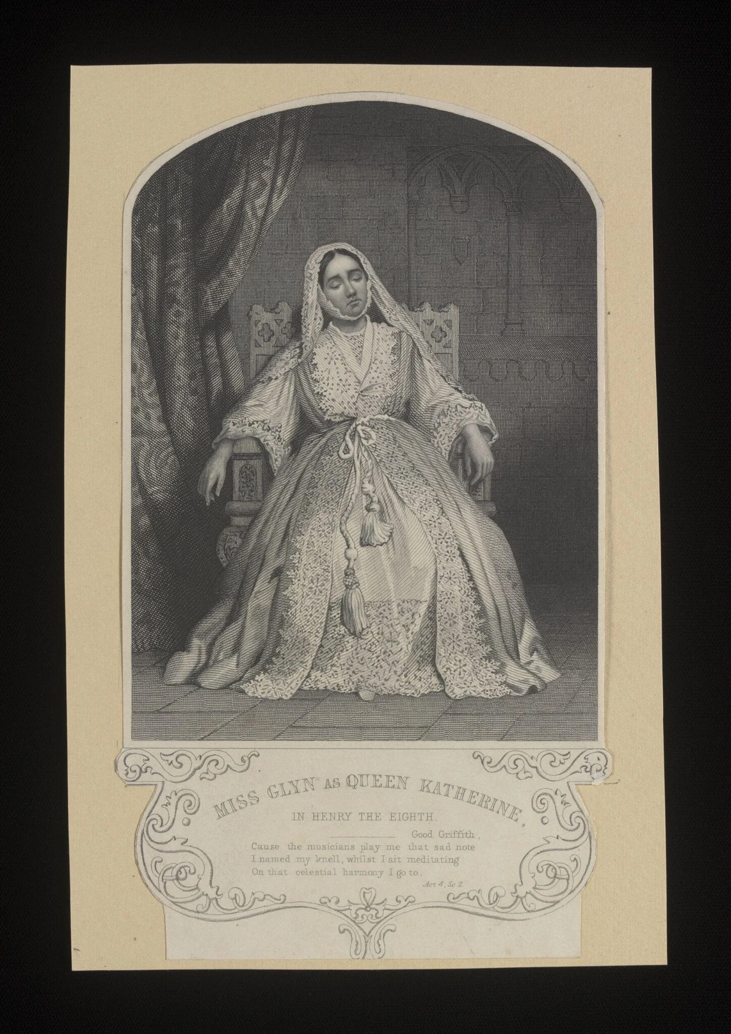Miss Glyn as Queen Katherine, detail