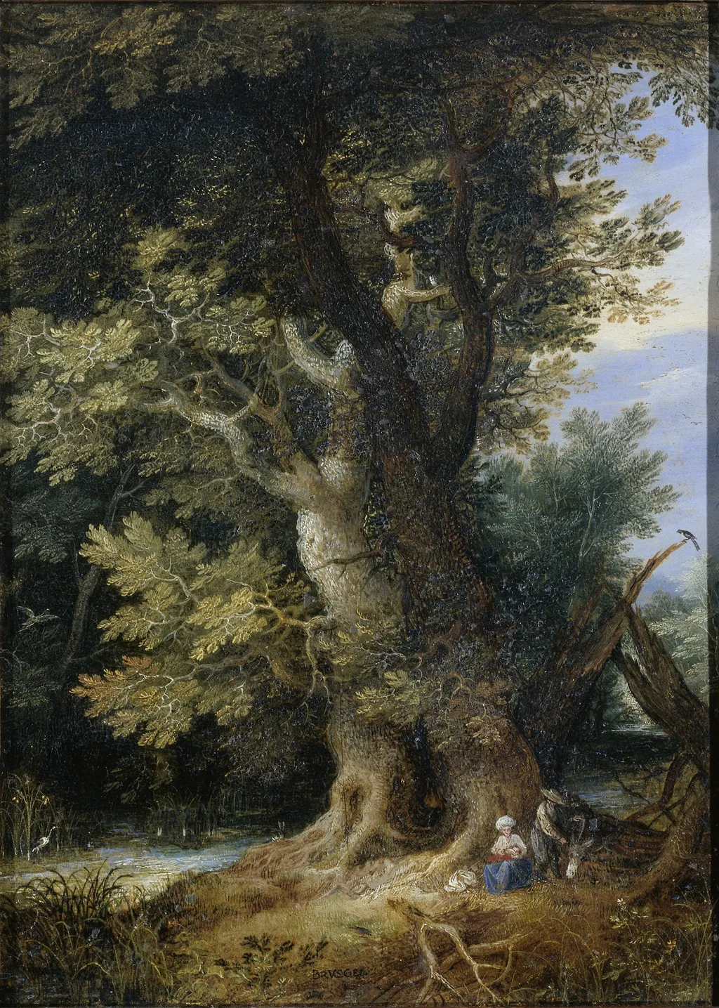 Rest on the Flight into Egypt, by Jan Brueghel, the elder, oil