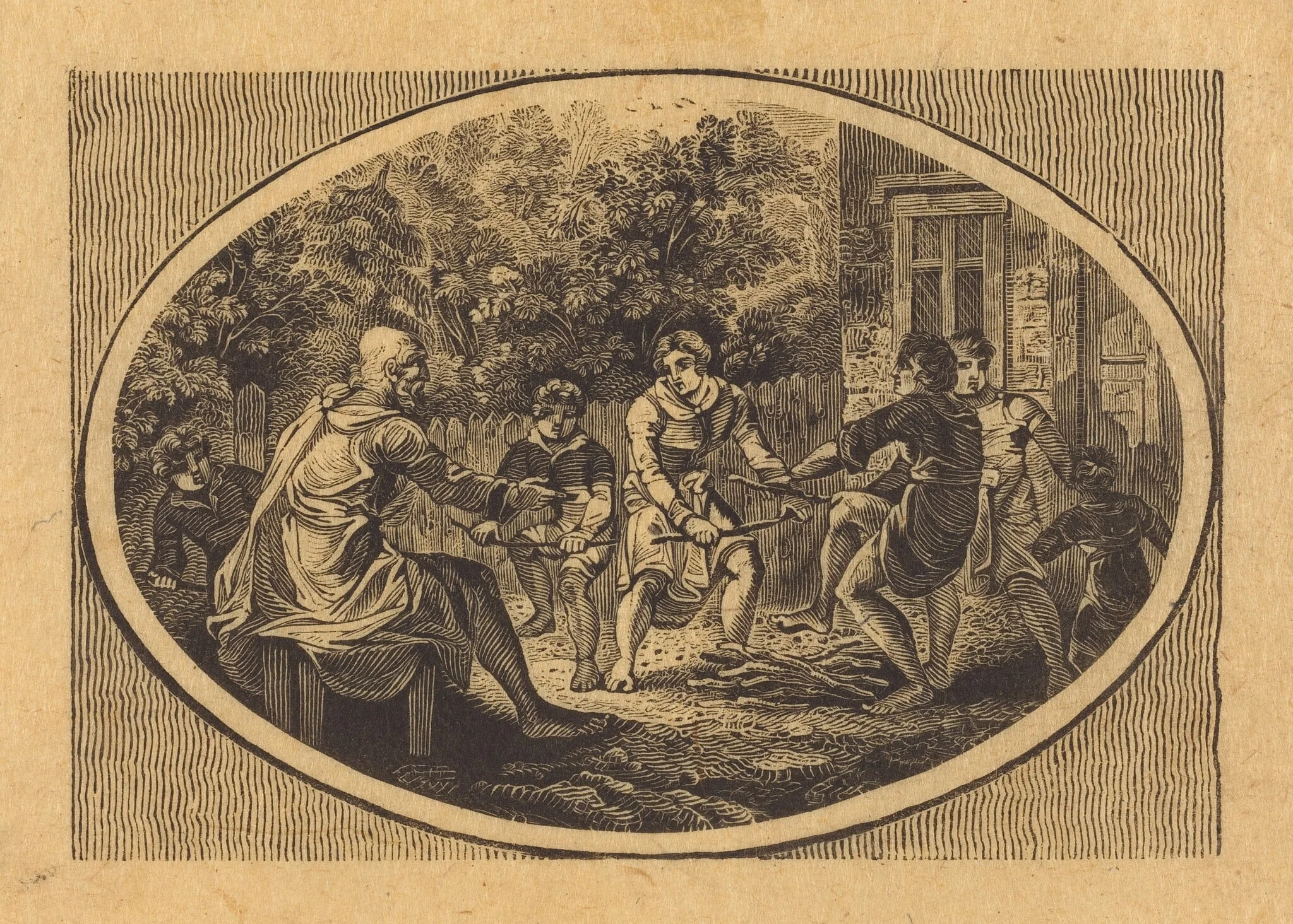 The Old Man and His Sons, detail