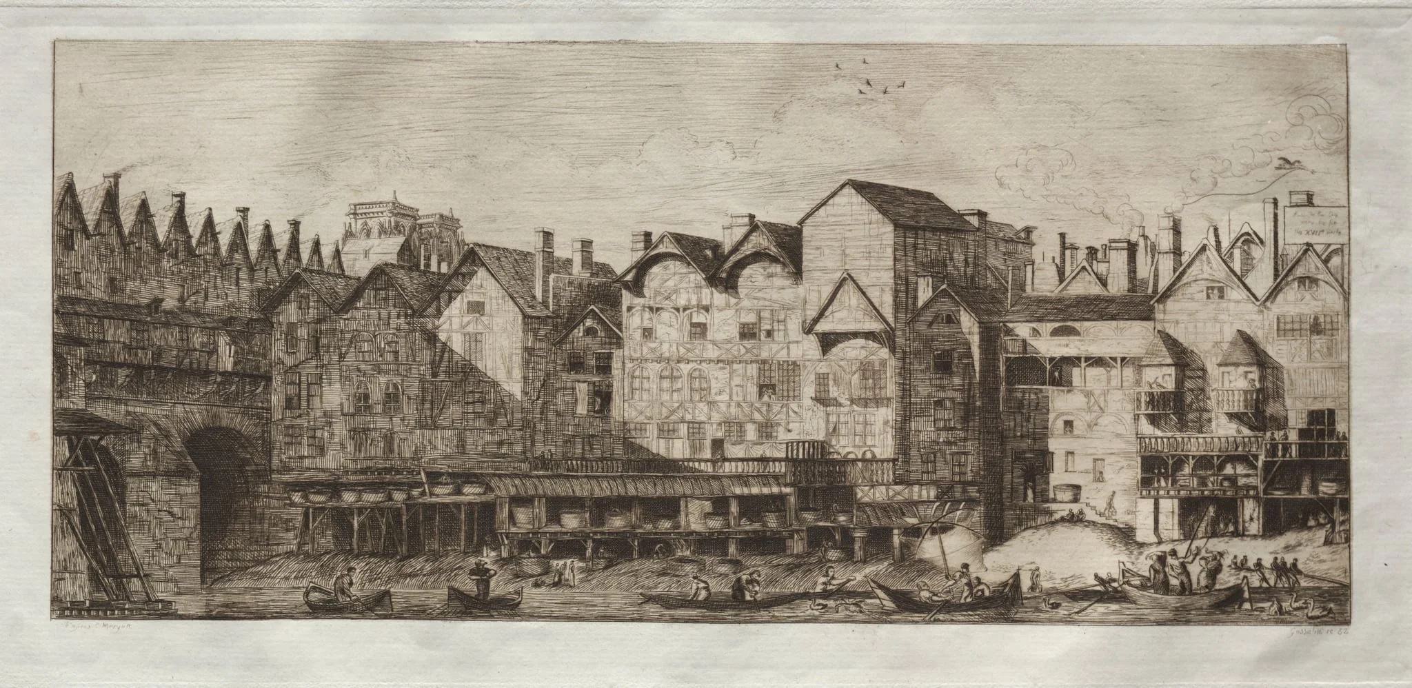 Partie de la cité vers la fin du XVIIe siècle, detail